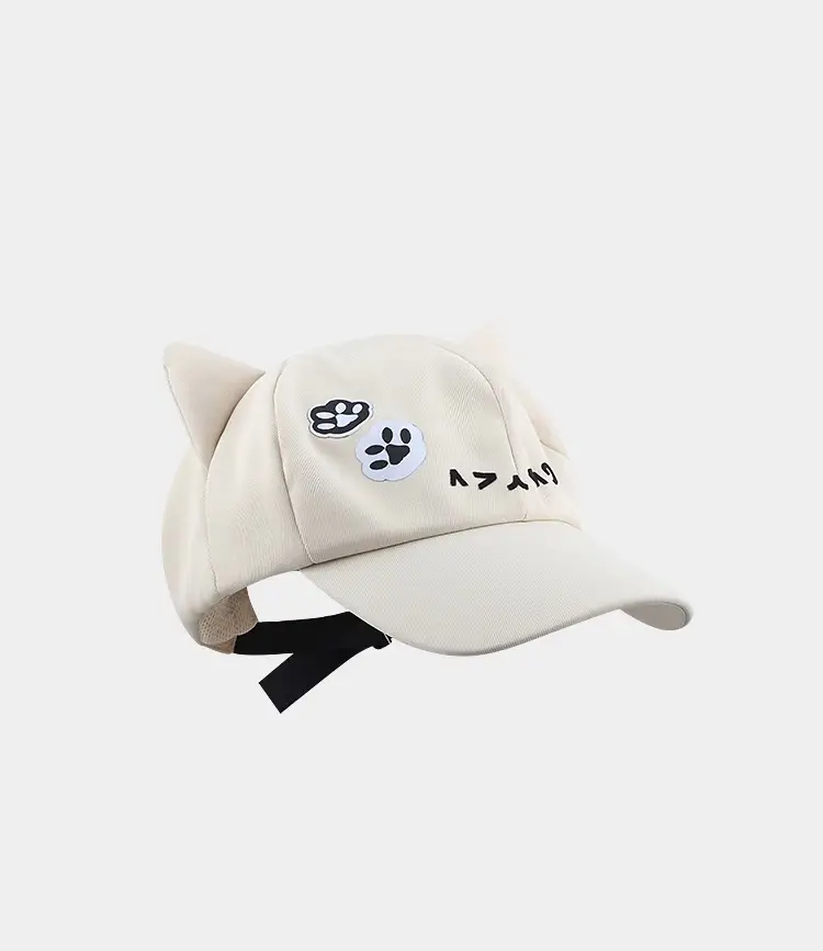 Japanese Style Cartoon Cat Ear Cap for Women Black — feature 13