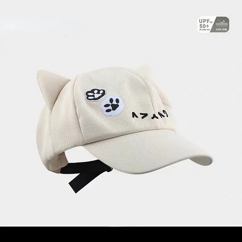 Japanese Style Cartoon Cat Ear Cap for Women Black - Image 4