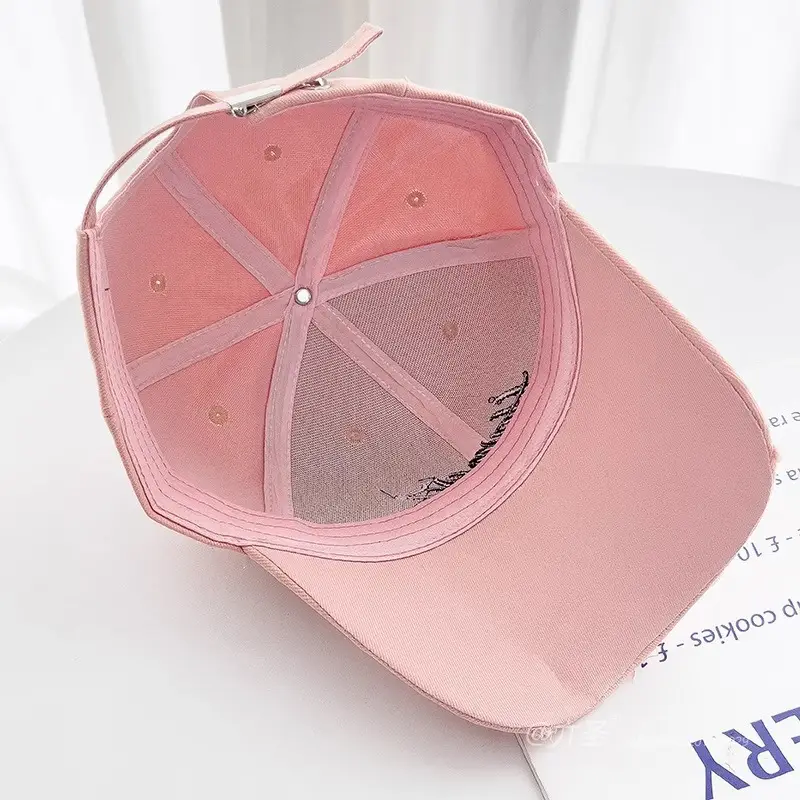 Pink Letter Embroidered Baseball Cap for Women — feature 14