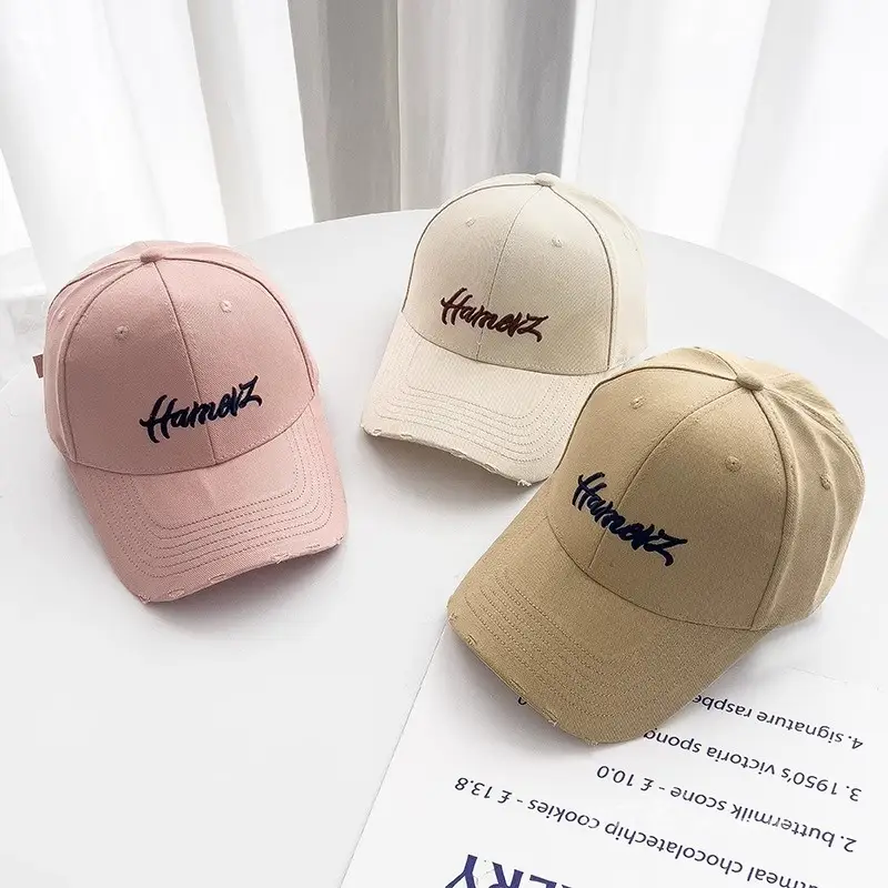Pink Letter Embroidered Baseball Cap for Women — feature 4
