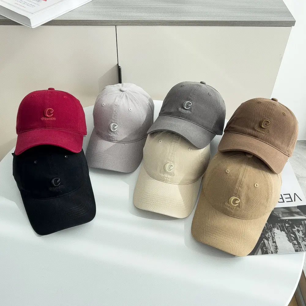 Burgundy & Gray Women's Hard Top Baseball Cap