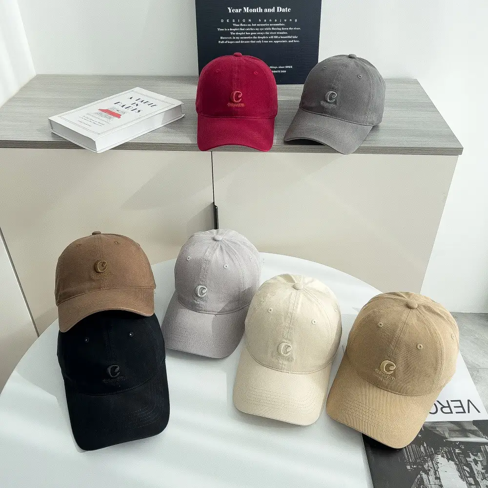 Burgundy & Gray Women's Hard Top Baseball Cap