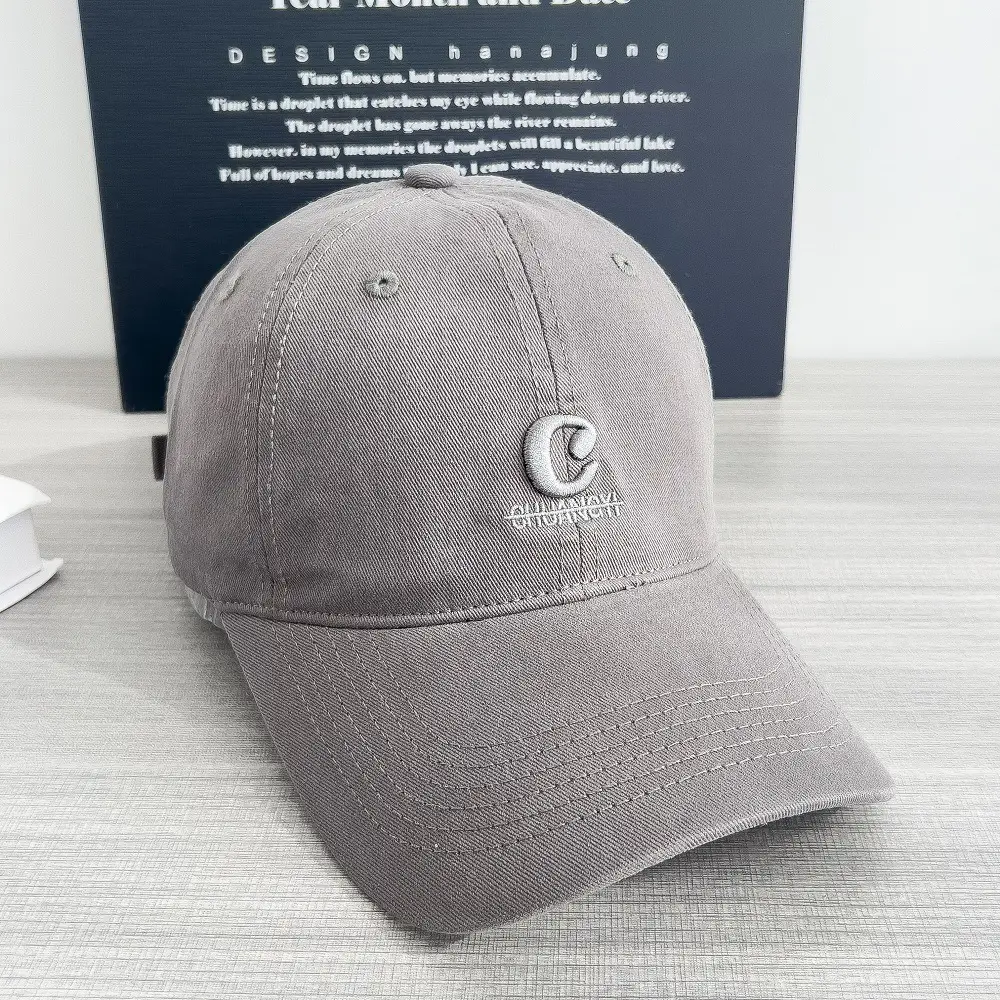 Burgundy & Gray Women's Hard Top Baseball Cap — feature 6