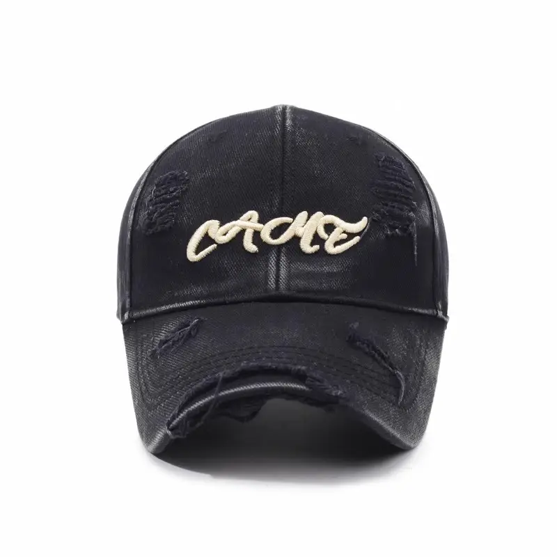Blue Vintage Distressed Baseball Cap for Men Women - Image 9