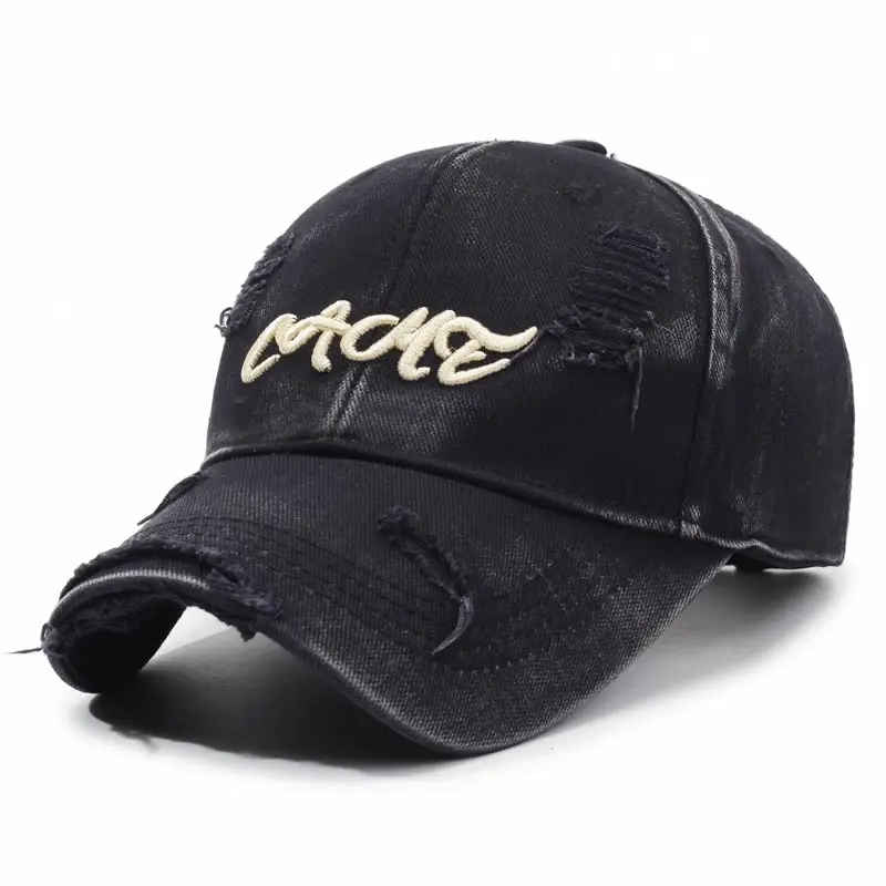 Blue Vintage Distressed Baseball Cap for Men Women - Image 12