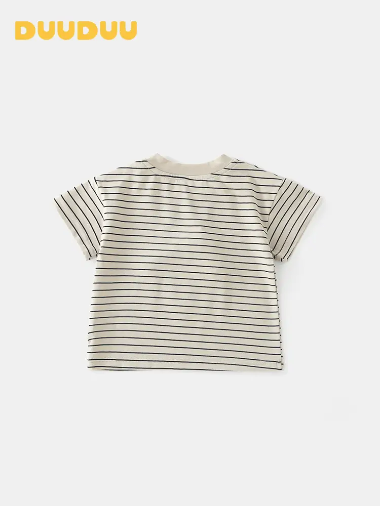 Duuduu Baby T-Shirt Striped Red Panda Print - Image 3