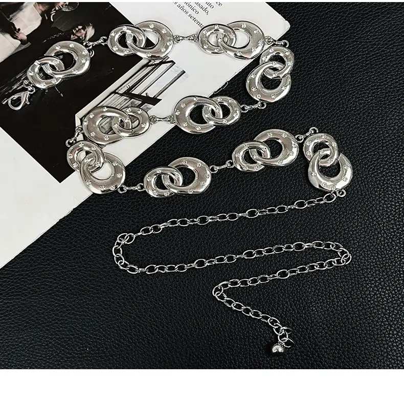 Black Chain Waist Belt with Dress Y2K Accessories — feature 8