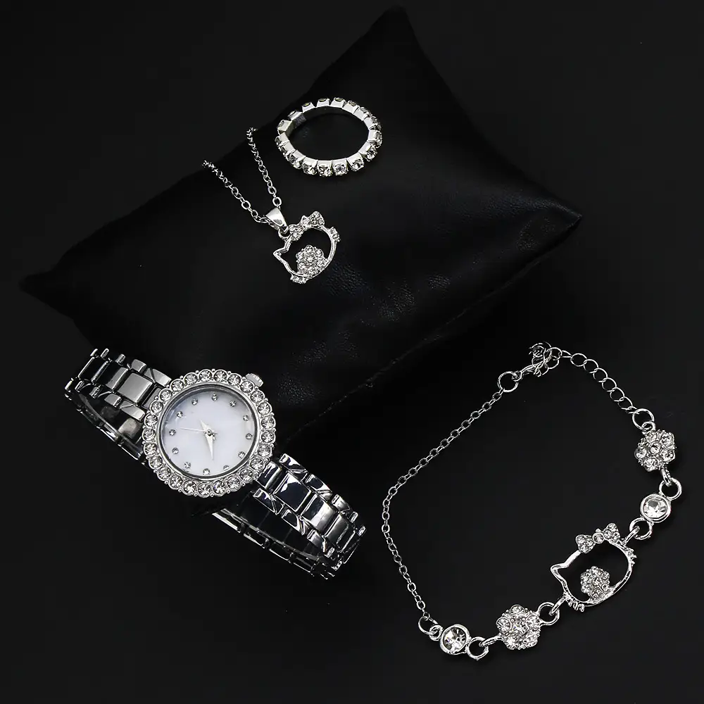Diamond Quartz Watch Set for Women Jewelry Collection — feature 9