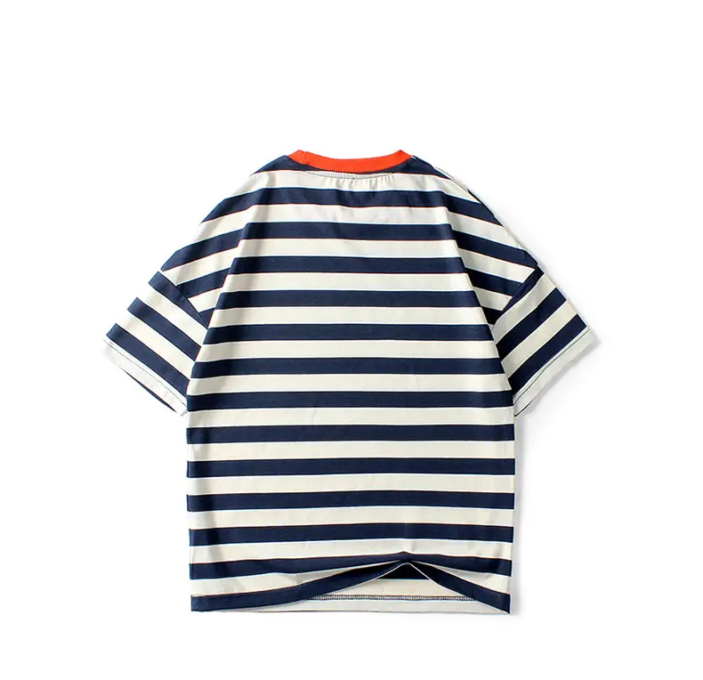 Kids Striped Short Sleeve T-Shirt Shorts Set — feature 10