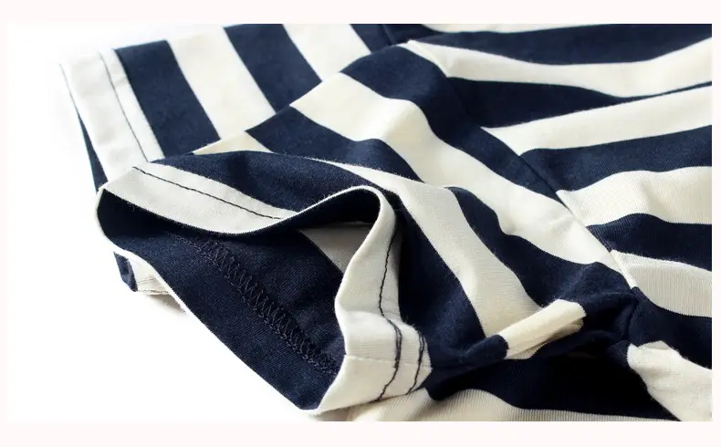 Kids Striped Short Sleeve T-Shirt Shorts Set — feature 12