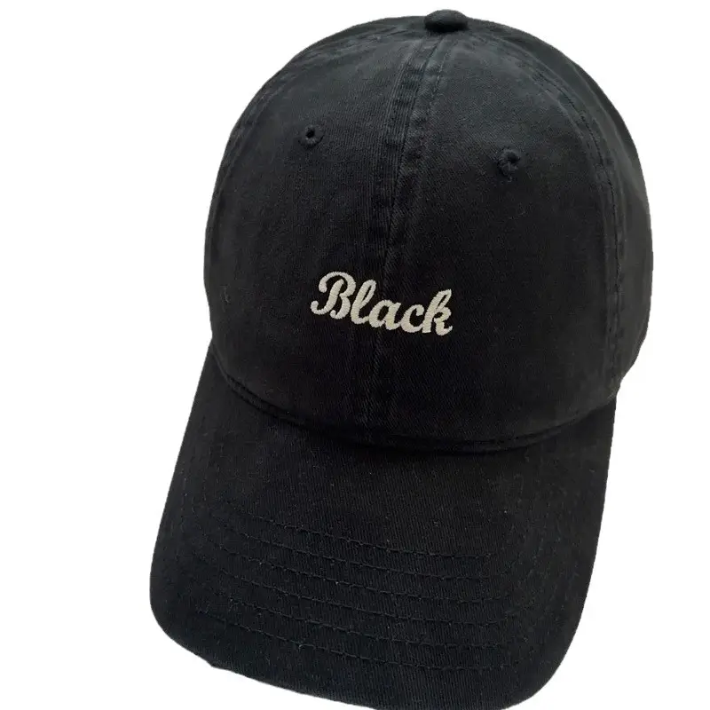Girls Black Embroidered Cap Peaked Hat - Image 11