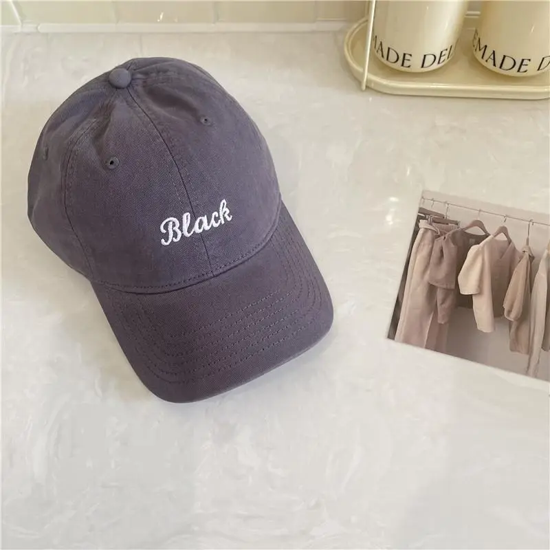 Girls Black Embroidered Cap Peaked Hat - Image 2