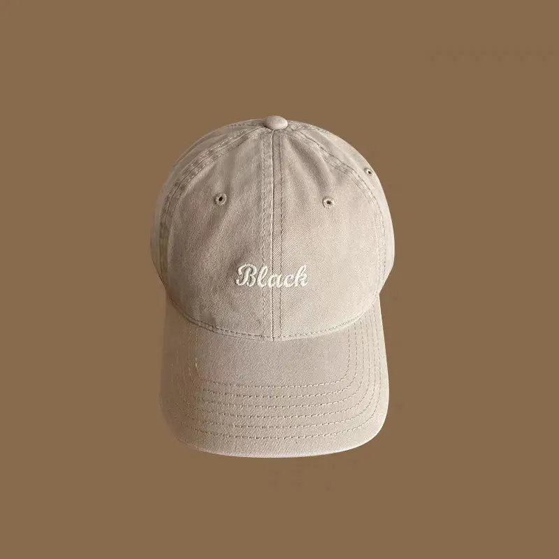 Girls Black Embroidered Cap Peaked Hat - Image 4