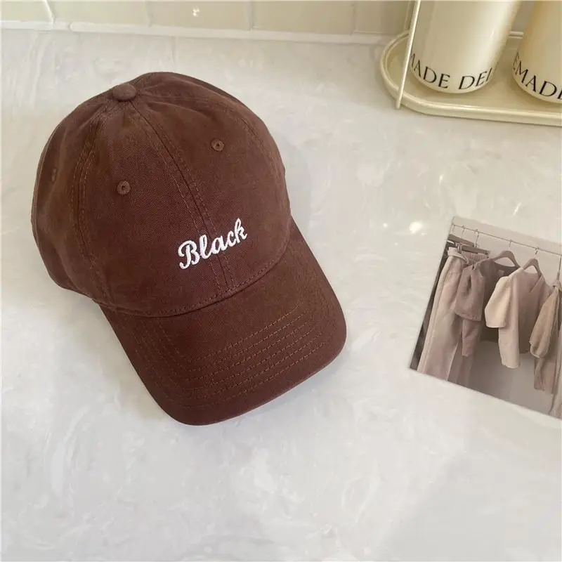 Girls Black Embroidered Cap Peaked Hat - Image 5