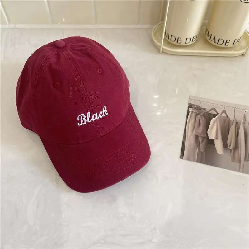 Girls Black Embroidered Cap Peaked Hat - Image 6