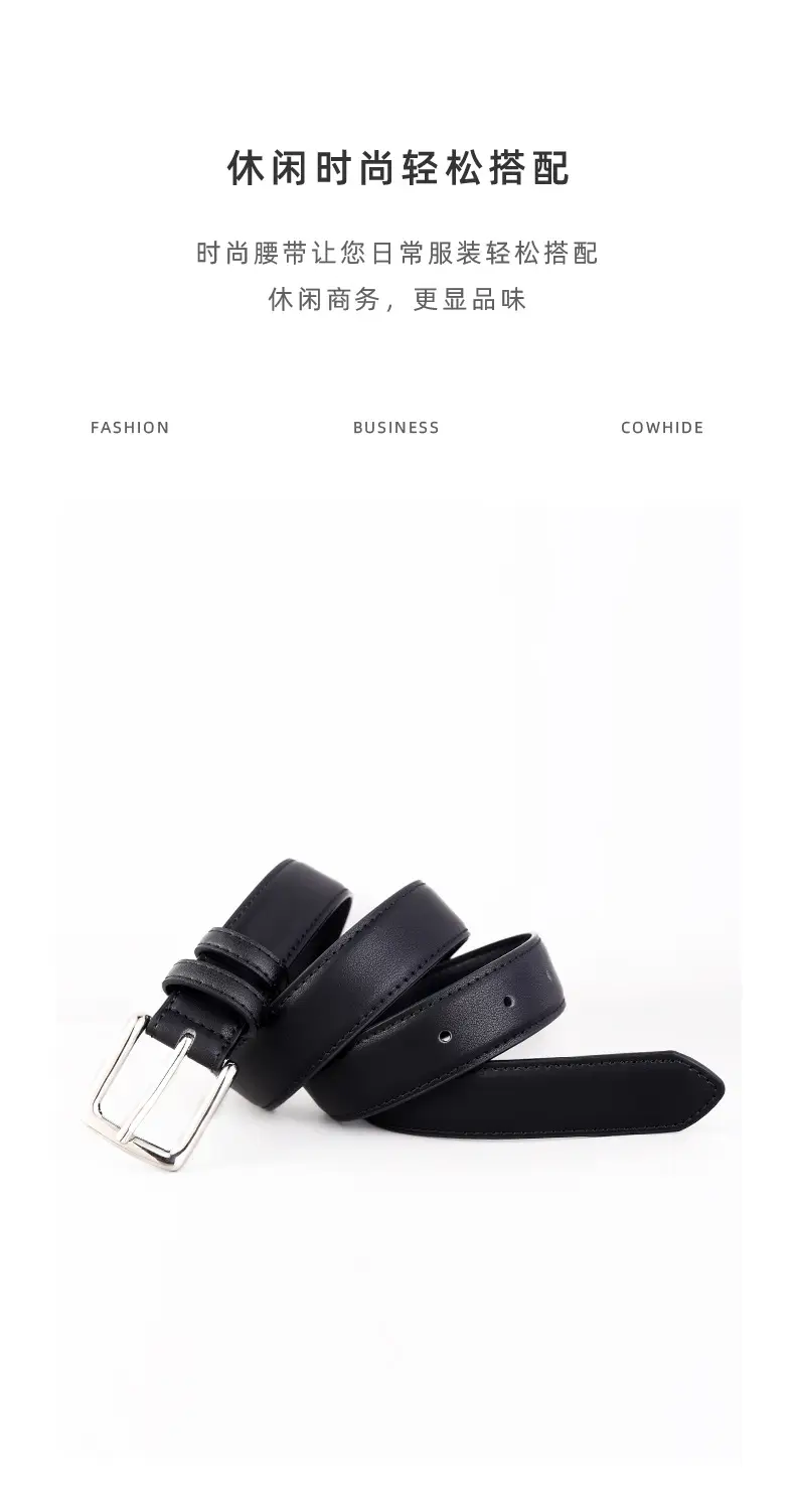 2025 Cowhide Leather Belt for Women with Alloy Buckle — feature 12