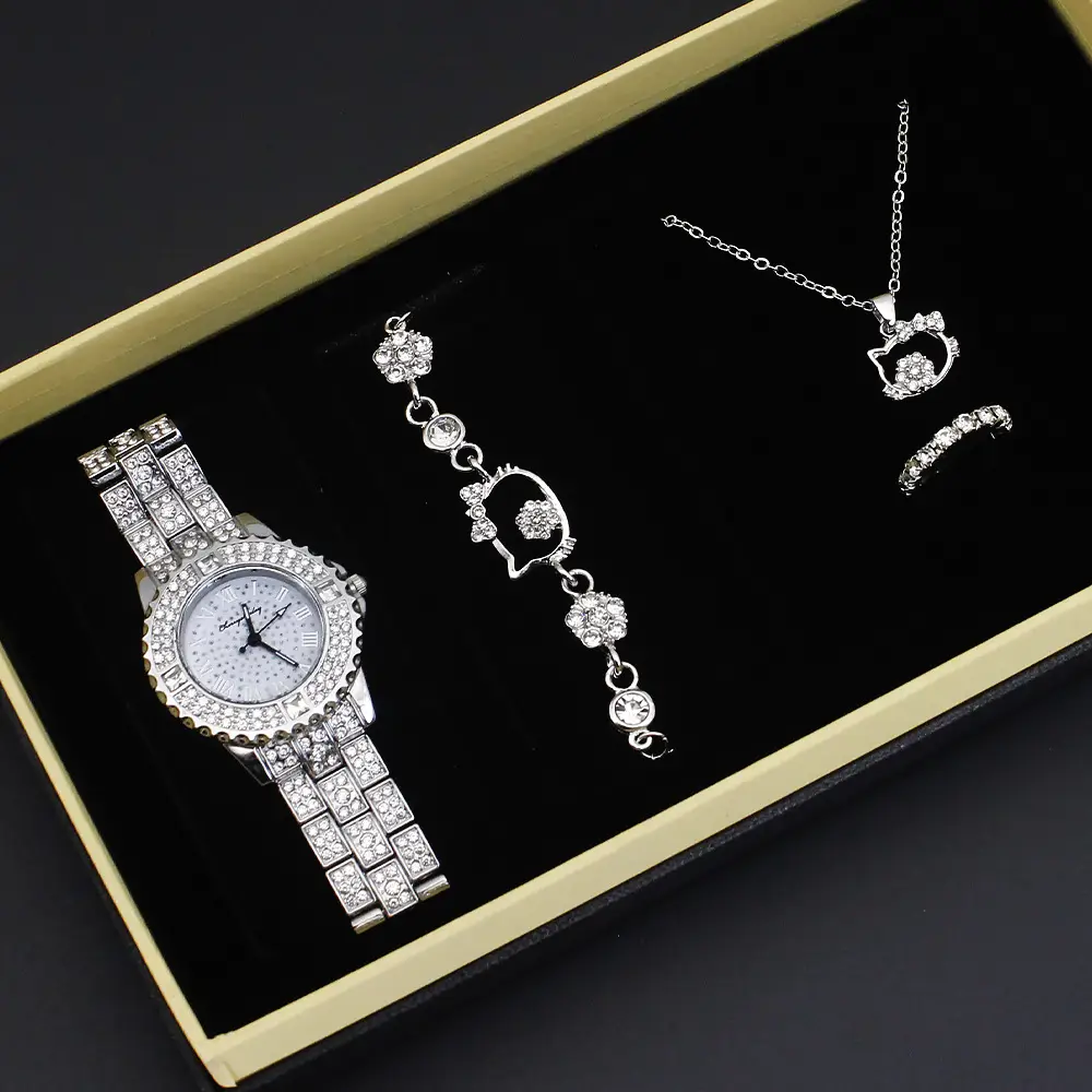 High-Looking Ladies Watch Set Quartz Watch Jewelry - Image 2