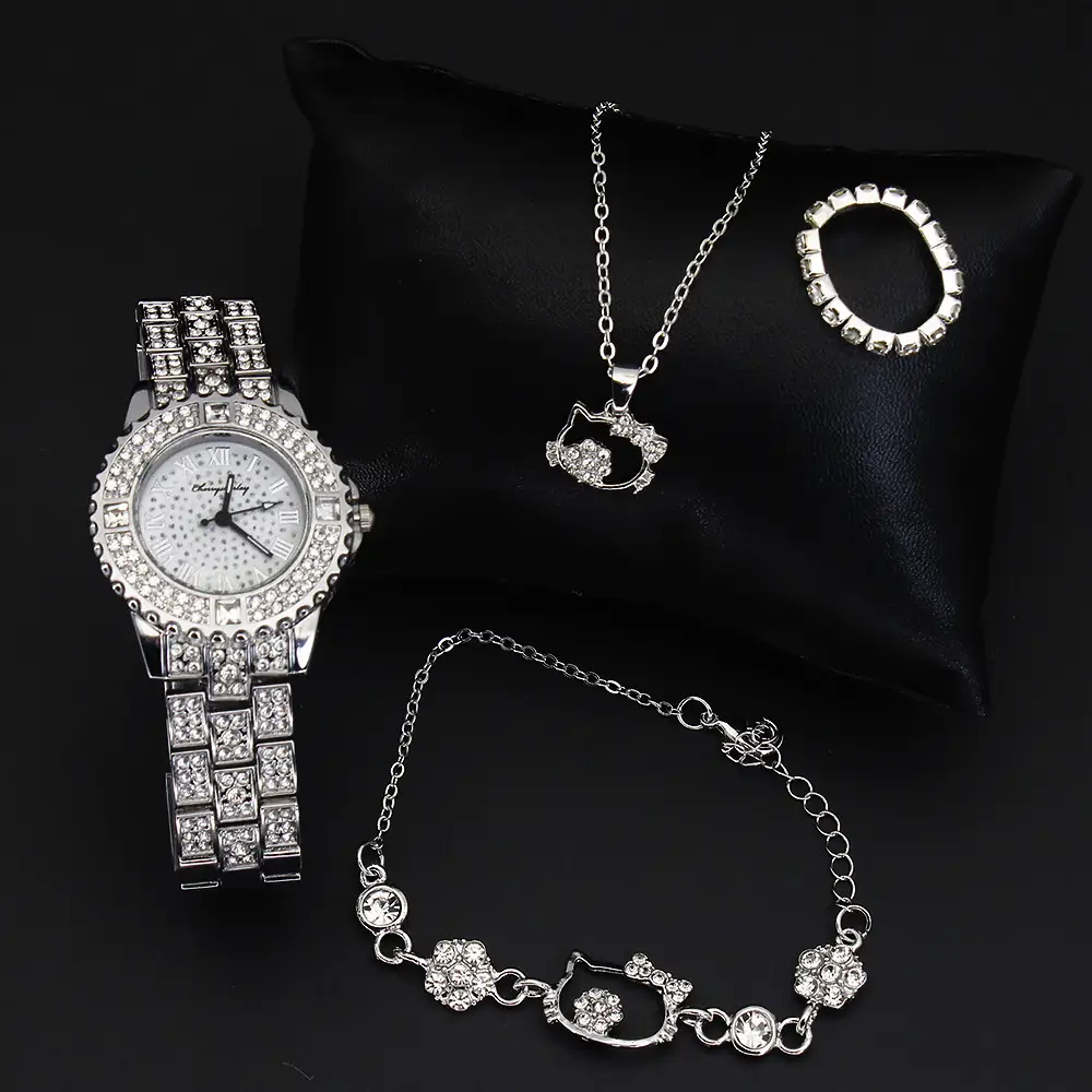 High-Looking Ladies Watch Set Quartz Watch Jewelry - Image 3