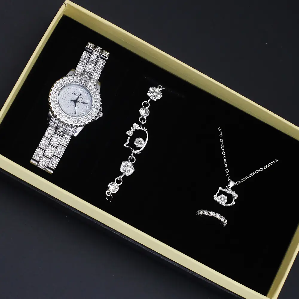 High-Looking Ladies Watch Set Quartz Watch Jewelry - Image 4