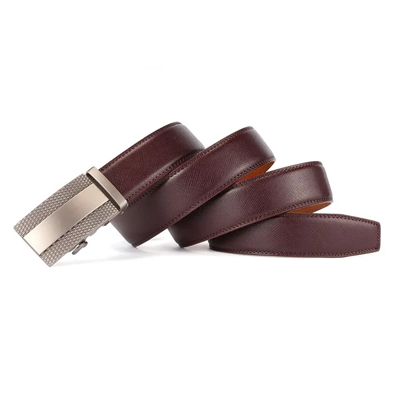 Men's Genuine Leather Belt with Silver Buckle - Image 4