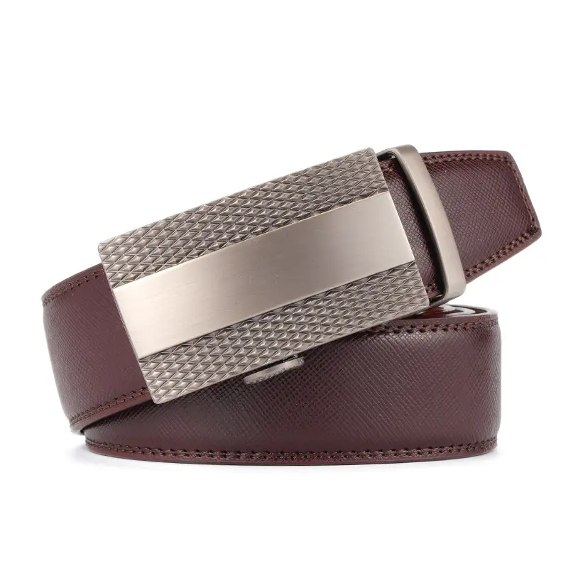 Men's Genuine Leather Belt with Silver Buckle - Image 5