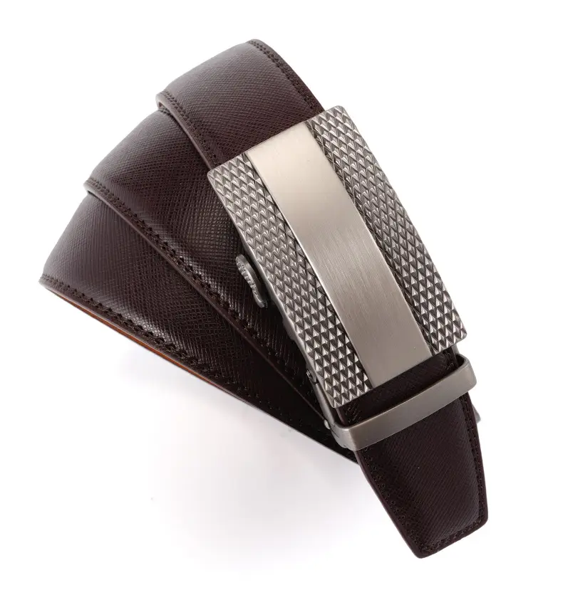 Men's Genuine Leather Belt with Silver Buckle — feature 12