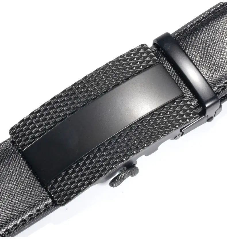 Men's Genuine Leather Belt with Silver Buckle — feature 13