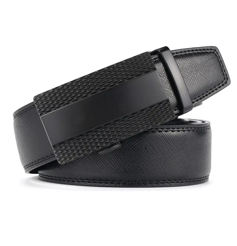 Men's Genuine Leather Belt with Silver Buckle — feature 14
