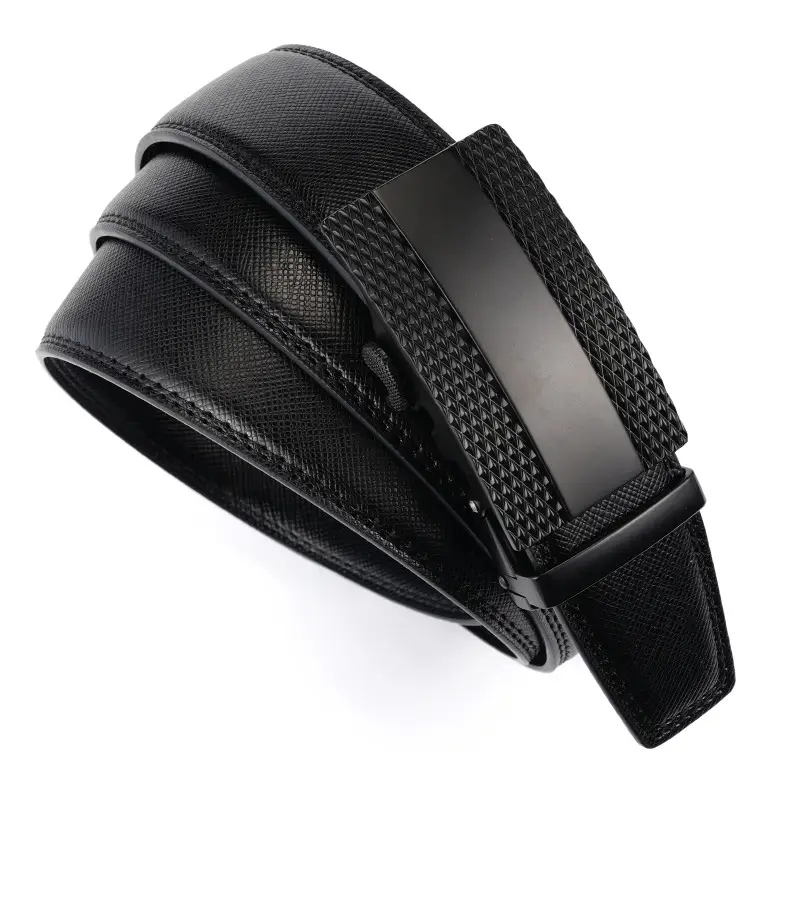 Men's Genuine Leather Belt with Silver Buckle — feature 15