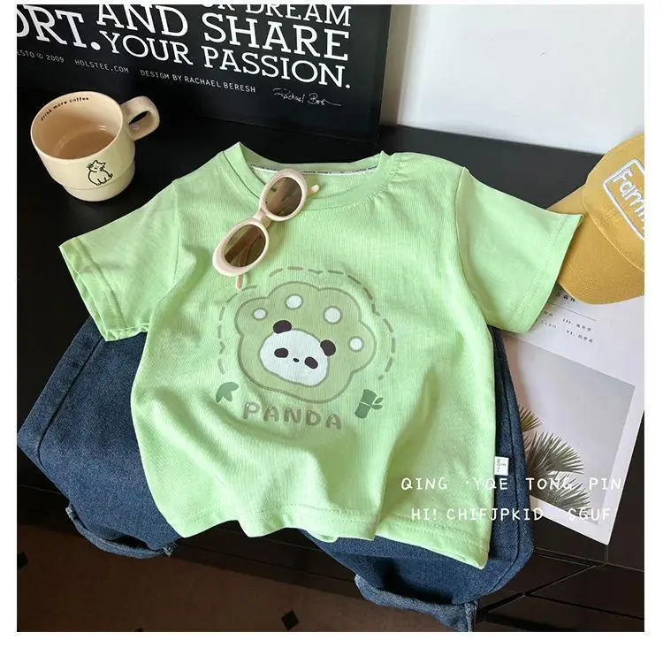 Cute Cartoon T-Shirts for Kids Cotton Summer Wear - Image 4