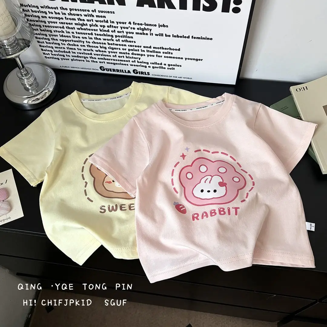 Cute Cartoon T-Shirts for Kids Cotton Summer Wear - Image 5