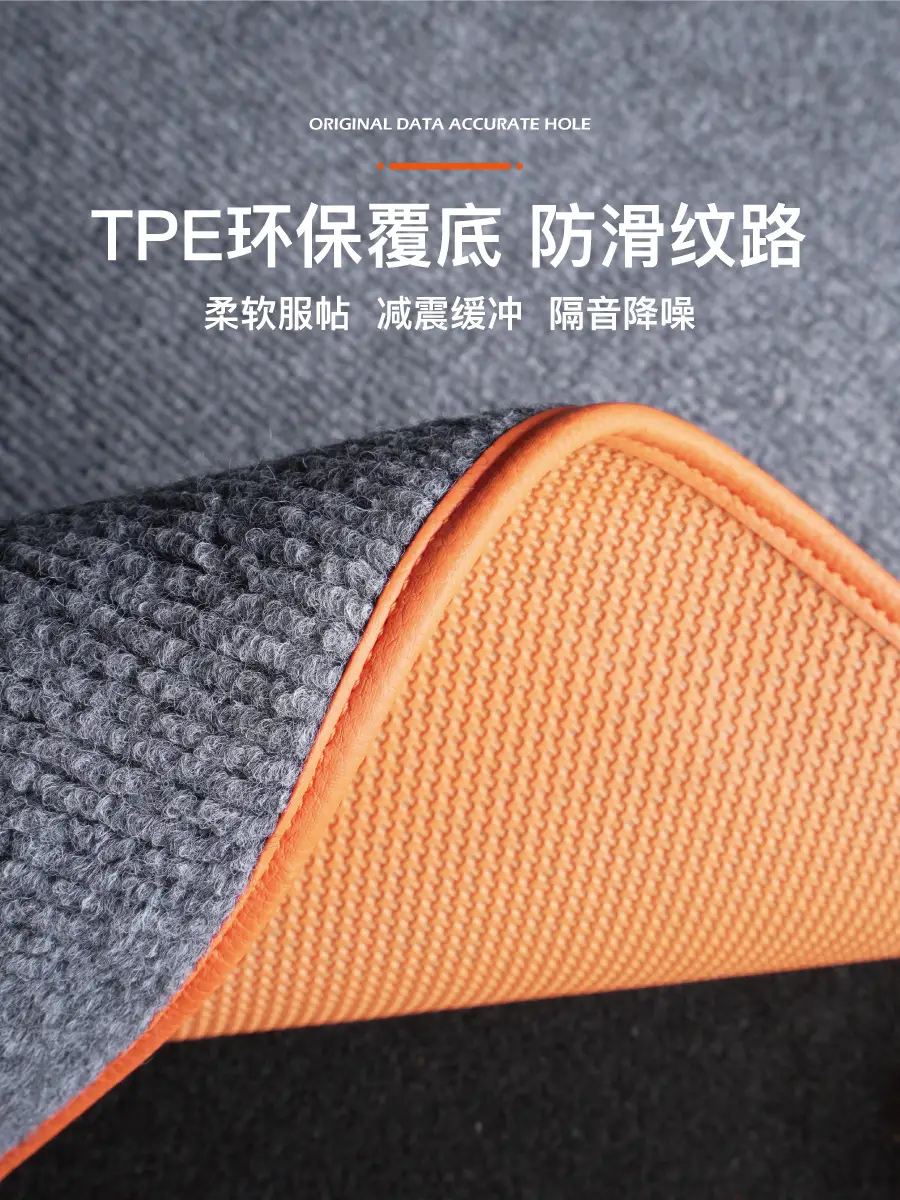 Dark Blue Trunk Mat with 5mm Leather Upgrade — feature 5