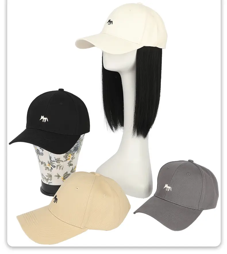 Black Embroidered Duckbill Cap for Women Large Head Circumference — feature 12