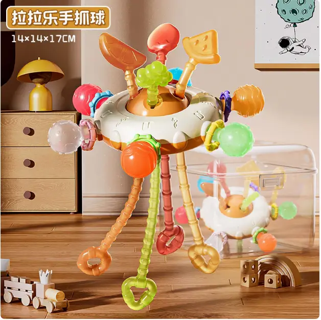 Cross-Border Baby Finger Toy 14x17cm Pull-Up Fun