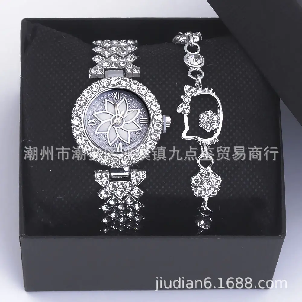 Women's Diamond Set British Watch Bracelet Set — feature 5