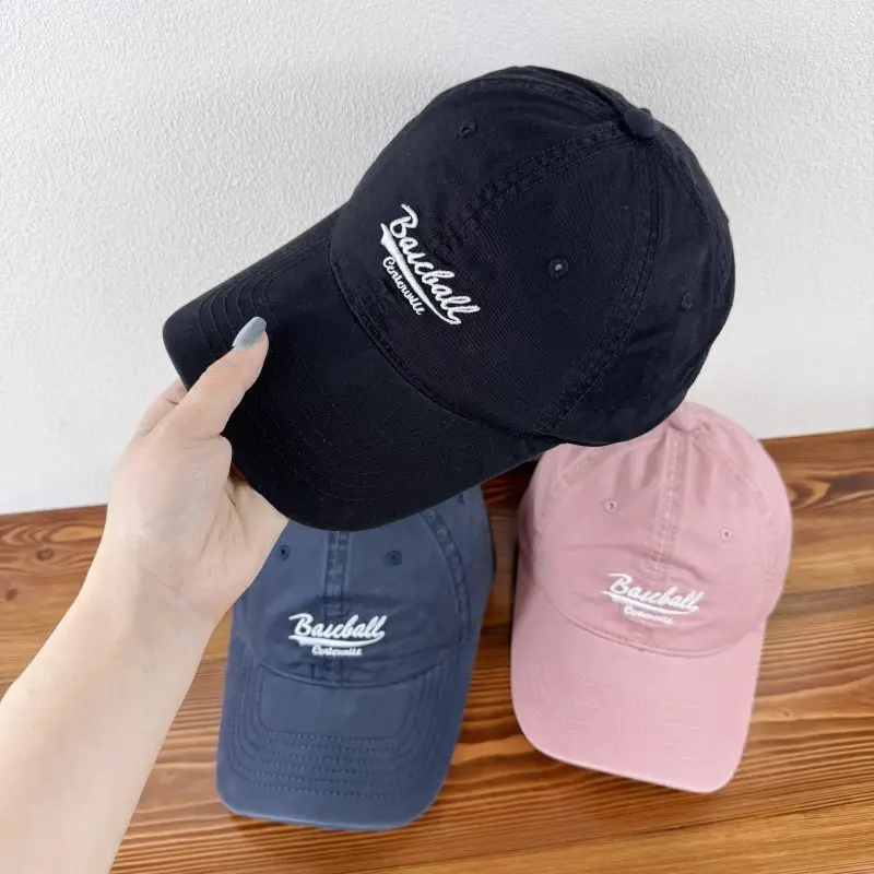 Women Purple Baseball Cap with Embroidered Letter Design - Image 8