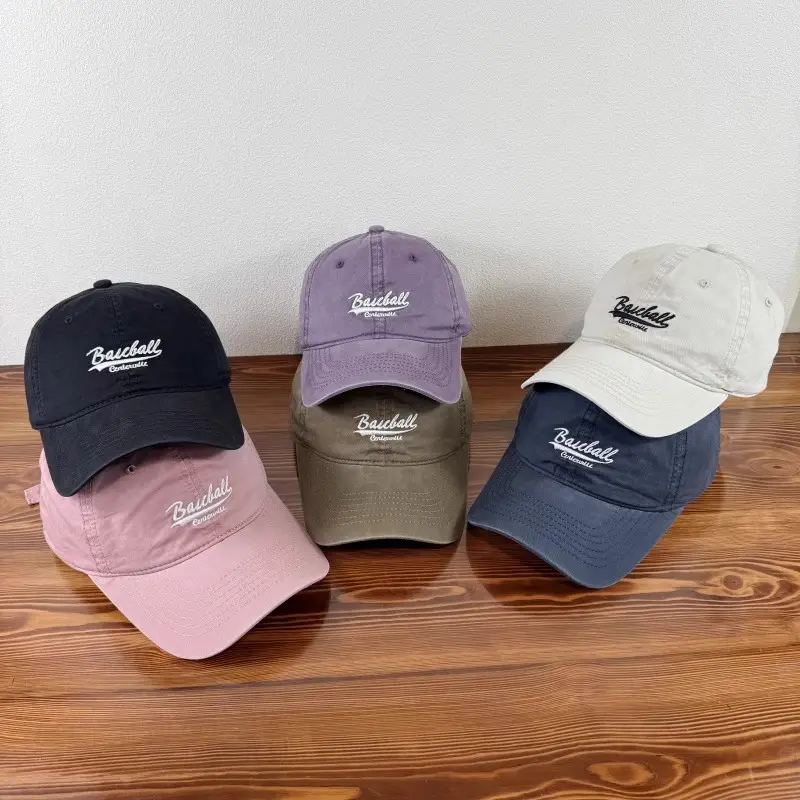 Women Purple Baseball Cap with Embroidered Letter Design — feature 11