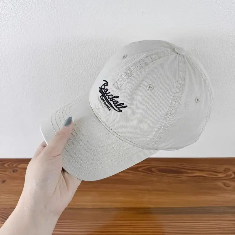 Women Purple Baseball Cap with Embroidered Letter Design — feature 13