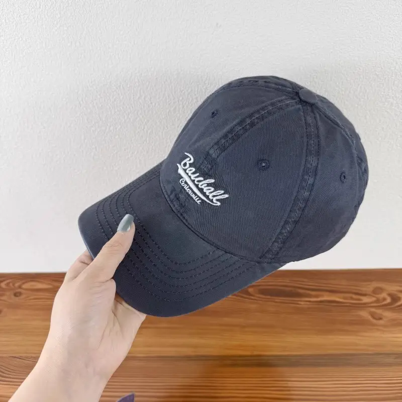 Women Purple Baseball Cap with Embroidered Letter Design — feature 17