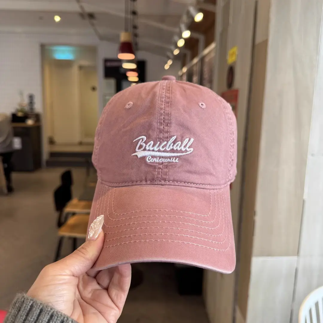 Women Purple Baseball Cap with Embroidered Letter Design — feature 4