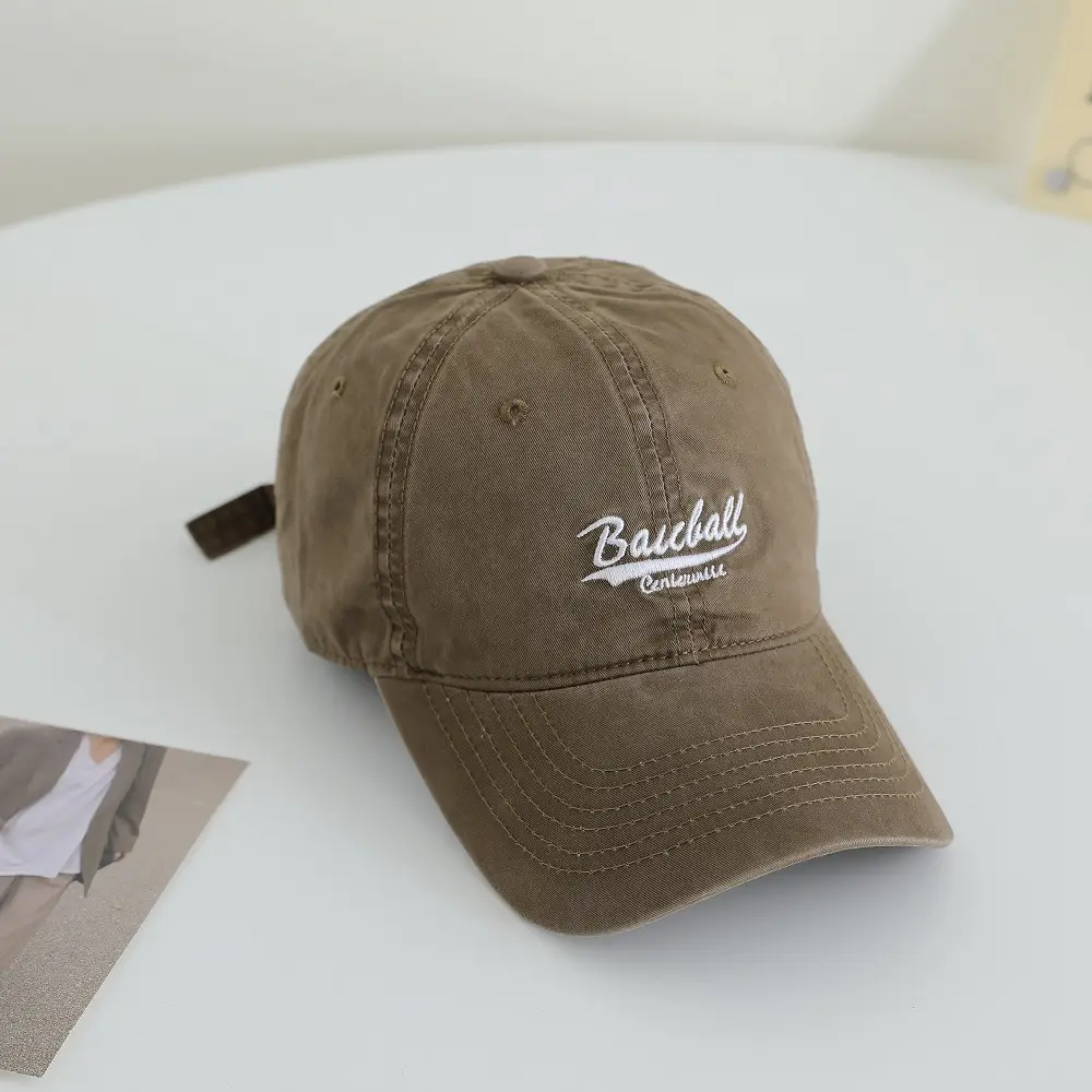 Women Purple Baseball Cap with Embroidered Letter Design - Image 5