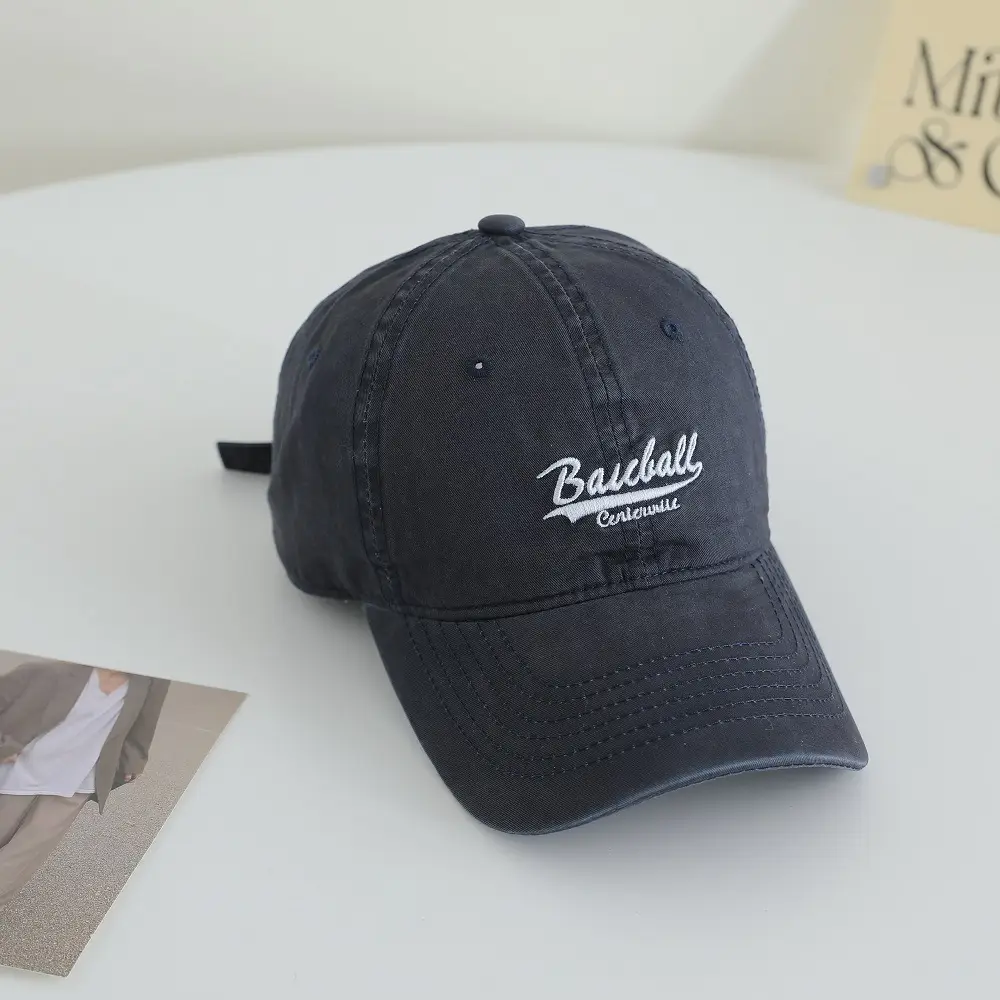 Women Purple Baseball Cap with Embroidered Letter Design - Image 6