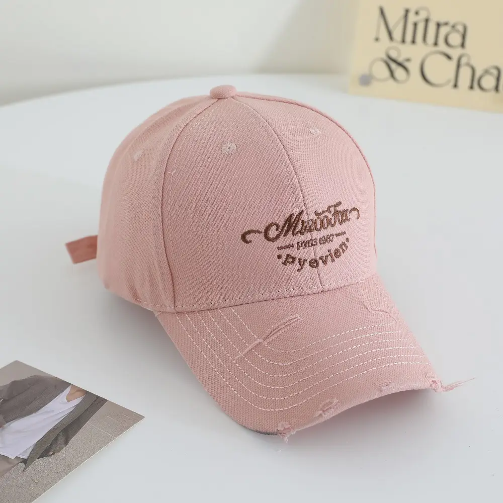 Women Red Letter Embroidered Baseball Cap — feature 1