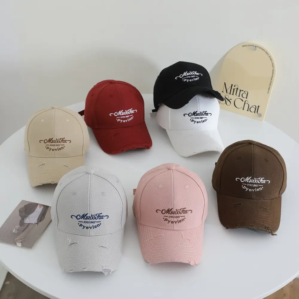 Women Red Letter Embroidered Baseball Cap — feature 10