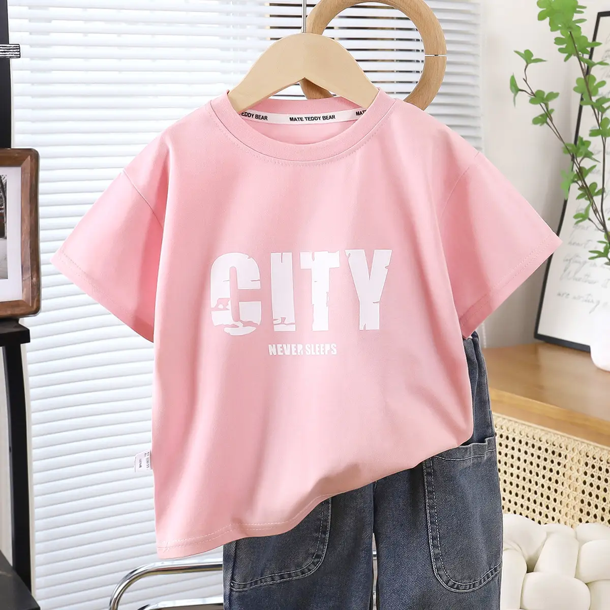 Girls City Print Cotton T-Shirt Medium to XL