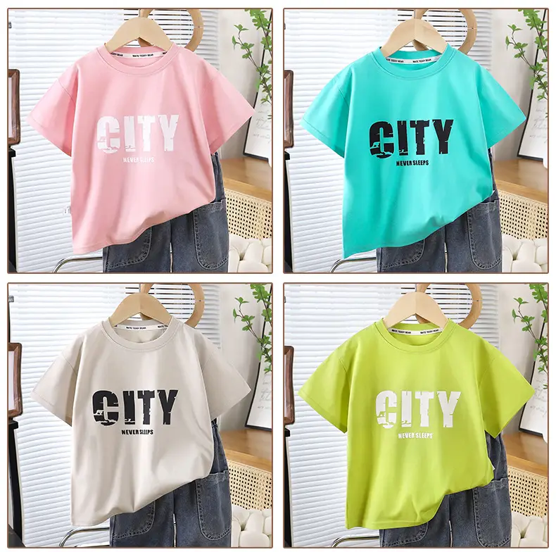 Girls City Print Cotton T-Shirt Medium to XL — feature 9
