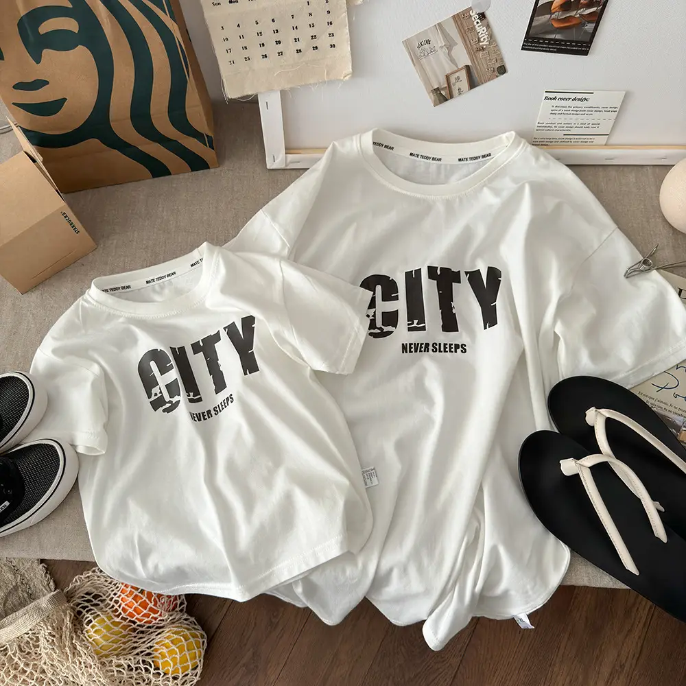 Girls City Print Cotton T-Shirt Medium to XL