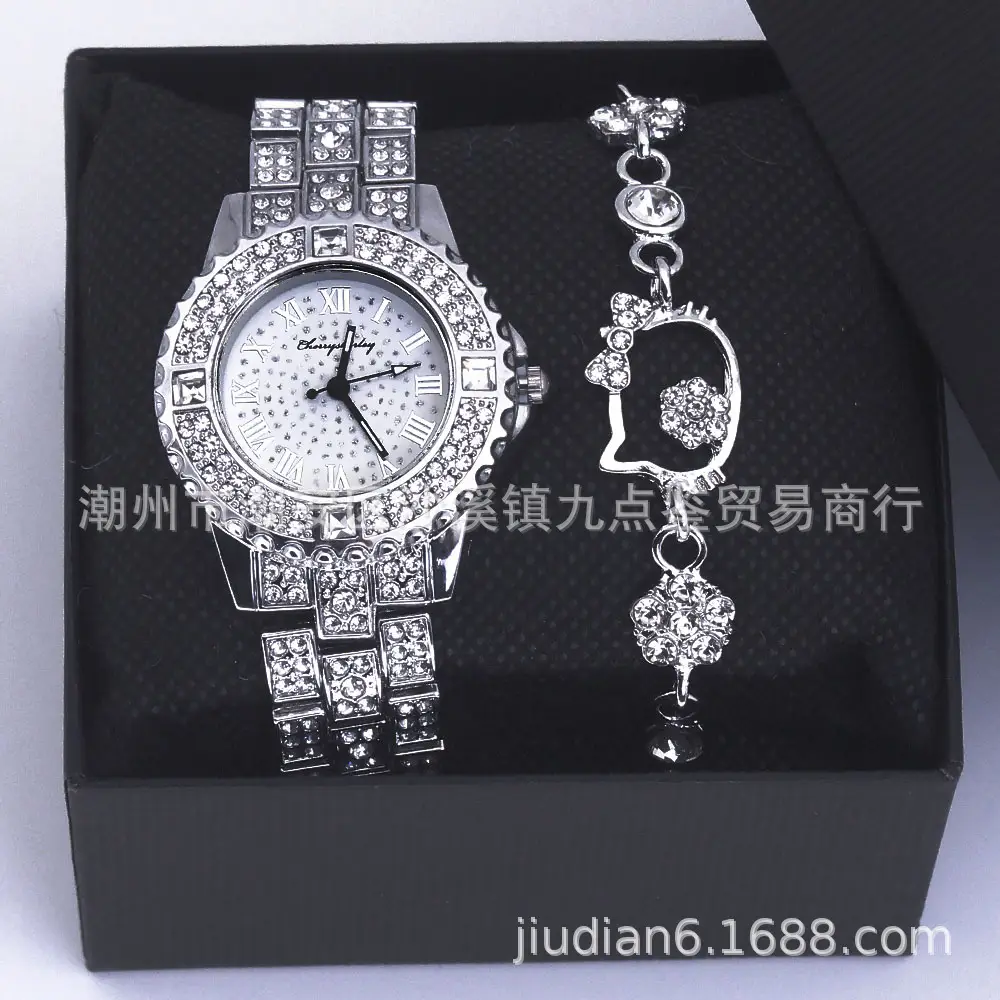 Diamond Inlaid Quartz Watch Set for Women - Image 4