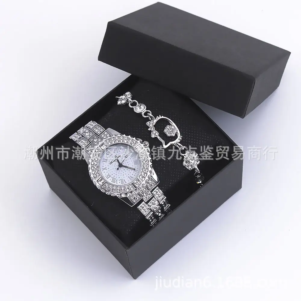 Diamond Inlaid Quartz Watch Set for Women - Image 5