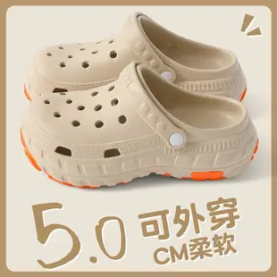 Thick-Soled Croc Shoes Women's Summer Outerwear 2025 New Anti-Slip Non-Stinky Feet Feeling Baotou Sandals Wholesale — feature 11
